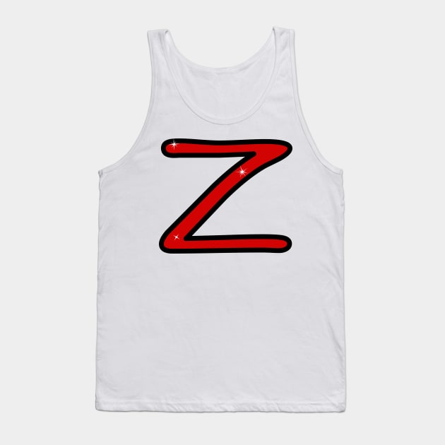 Letter Z. Name with letter Z. Personalized gift. Abbreviation. Abbreviation. Lettering Tank Top by grafinya